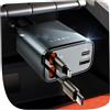 LISEN Caricatore Auto USB C 69W Retrattile PD 3.0 Accendisigari USB, Ricarica Rapido Caricabatterie, Accessori Auto Campeggio Viaggio, Regali per Lui fit iPhone 17 Pro Max,Air,16, Galaxy S25, Pixel 10