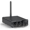 Fosi Audio BT10A Amplificatore Bluetooth 5.0, Chip TPA3116, 50 Wx2, Amplificatore Audio HiFi, Mini Amplificatore Stereo Casa Integrato Classe D, 2.0 Canali per Sistema HiFi Domestico, Home Theatre