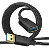 iJiZuo Cavo Prolunga USB 3.0 2M, Cavo USB 3.0 A Maschio e Femmina 5Gbps Nylon Prolunga Cavo per Chiavetta USB, Hub USB, Disco Rigido Esterno,Tastiera, Mouse, Stampante, Gamepad, Videocamera