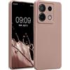 kwmobile Custodia Compatibile con Xiaomi Redmi Note 13 PRO 5G / Poco X6 5G Cover - Protezione Back Case Morbida - Silicone TPU Effetto Metallizzato Bacca artica Metallica