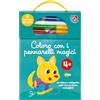 La Coccinella Coloro con i pennarelli magici 4+. Album azzurro. Con pennarelli