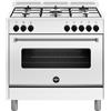 La Germania AMN965EBV24 - Cucina a gas con forno elettrico, 5 fuochi, 90x60 cm, Bianco