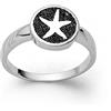 DUR Gioielli: anello sogno stella marina con sabbia lavica, R5585, Argento sterling, Nessuna pietra preziosa
