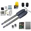 FP-TECH KIT AUTOMAZIONE CANCELLO BATTENTE 2 ANTE MOTORE APRICANCELLO ELETTRICO 24 V 220V (350 Kg Per Anta 60 W 24 V)