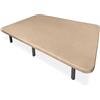 Mattfy - Base imbottita 3D super rinforzata, grande stabilità, con barre di rinforzo e 6 gambe metalliche filettate da 27 cm, 135 x 190, beige