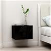 TJROO Camera da Letto 40x30x30 cm 2 pz Mensola da Parete Nero con 2 Cassetti Comodino Pensile Comodino Sospeso Cassettiera Armadietto Mobiletto Salvaspazio Tavolino da Notte in Truciolato