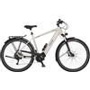 Fischer, Bici Elettrica Donna Uomo RH 55cm Motore Centrale 70Nm Batteria 36V E-Bike Trekking, Grigio cemento opaco, Viator 7.0I 630 55