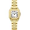 Szaikyri Quadrato Classico Orologio Donna con Numeri Romani Cronografo da Donna Casual (Gold White)