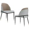 FATIVO Set 2 Sedie Sala da Pranzo in Pelle: Sedie da Cucina Imbottite Casual Moderno Traspirante Sedie Camera da Letto Soggiorno Ampio Schienale Comodo, Portata 150 kg per Ristorante Caffè Bar