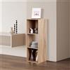 PACHIRA E-Commerce PACHIRA Libreria in Legno a 3 Cubi, 1 * 3 Cubi impilabili Scaffale Autoportante Scaffale per Libri CD Vestiti Giocattoli Cubo per Soggiorno Camera da Letto Corridoio Ufficio Libreria Bassa a Ripiani