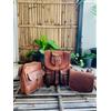 Fatto a mano Borsa a mano borsa shopping 4 tasche 13" borsa donna in pelle con DUE BORSE O...