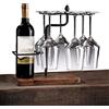NILICAN Rastrelliera per calici da vino rosso, decorazione per tavolo da cucina, bar, in metallo, supporto per bicchieri di vino, posate, scaffale per riporre