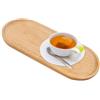 HTTYHT Vassoio in Legno Vassoio di Stoccaggio Ovale Beyl Vaso di Stoccaggio di Carrello per la Scatola di Gioielli a Piastra auto Servizio Snack Caramelle Cosmetiche Chiavi di Burro di Caffè