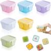 BGOBTY Contenitori Ermetici per Alimenti Piccoli,6 pezzi Mini Contenitori per Alimenti,60 ml Contenitori Piccoli per Alimenti,Mini Contenitori Salvafreschezza,per conservare marmellate,snack di frutta