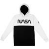 United Labels NASA - Felpa con cappuccio da uomo, a maniche lunghe, bianco/nero, bianco / nero, L