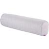 Easnea Cuscino rotondo in lino, cuscino a rullo lungo per supporto lombare, per alleviare il dolore al collo, cuscino cilindrico con fodera rimovibile, per dormire/sedia/auto/divano, grigio argento, 15 x 60