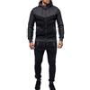 INNERTERNET Tuta da jogging da uomo con cappuccio, felpa con cappuccio, abbigliamento fitness, abbigliamento sportivo, calcio, outdoor, calda e leggera, grigio scuro., L