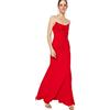 Trendyol Mermaid Regular Fit Woven Evening Dress Abito da Sera da Donna, Maxi Sirena, vestibilità Regolare, Rosso, 70
