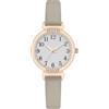 NUOVO Orologio da donna al quarzo marrone albicocca orologio da donna cassa color oro rosa con display analogico quadrante bianco