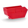 herpa accessorio cassone scarrabile grande (2 pezzi) in scala 1:87, miniatura, plastica, colore: rosso