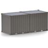 herpa accessorio 2x container da 10ft Esercito, grigio marrone (non stampato) in scala 1:87, modellismo, miniatura, plastica