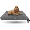 Ligo Tommy Elegance - Cuscino Materasso per Cani in tessuto Realizzato artigianalmente in Italia. Cuccia lettino Materassino per Cane Sfoderabile Lavabile.(S: 70 x 50 cm, SOFT GRIGIO)
