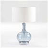 AlexandreHouse LAMPARA SOBREMESA 25X25X45 CRISTAL AZUL SIN PANTALLA