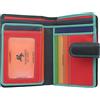 Visconti Rainbow Leather Ladies Purse Style RB51 RFID blocco, Nero/Rhumba, Taglia unica, Moderno