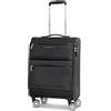 Bugatti Set di valigie morbide, 3 pezzi, trolley da viaggio in poliestere robusto di alta qualità, per uomo e donna, 4 ruote doppie e lucchetto TSA, serie Go Light Soft, Nero , Koffer S (54 cm),