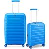 RONCATO B-FLYING Set 2 trolley Medio e Cabina Espandibili 4 Ruote, Rigidi con Chiusura TSA - SKU BLUE