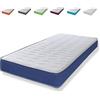 eXtreme comfort ltd Cooltouch Colours Ocean Blue Wave Hybrid Memory Foam & Pinna-Coil Materasso a molle con bordo blu oceano, profondità 18 cm, 75 cm x 175 cm