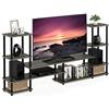 Furinno Turn-N-Tube Grand Entertainment Center, rovere francese/nero