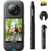 Insta360 X3 Creator Kit, Action cam 360 con sensori da 1/2 48 MP, video HDR Active 360 5.7K, foto 360 72 MP, obiettivo 4K, Me Mode 60 fps, stabilizzazione, touchscreen da 2,29, editing con IA