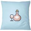 Bona Basics, Federa decorativa per cuscino, decorazione per la casa, per divano, caffetteria, dimensioni: 60 x 60 cm, colore: blu chiaro