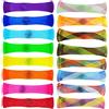 LMOGWL 16 tubi in rete intrecciata di colori misti e giocattoli sensoriali in marmo, giocattoli da spremere per ansia e stress (16 colori)