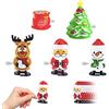 POPOYU 5 Pezzi Giocattoli a Carica Natale,Giocattoli a Orologeria Natalizio per Bambini Adulti,Babbo Natale/Pupazzo di Neve/Alce,Riempimento del Calendario dell'avvento Calze Natale Feste Regali