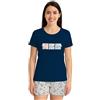 United Labels Pigiama Donna Snoopy - Set Pigiama Blu/Grigio, M, Regolare, Estate, 100% Cotone