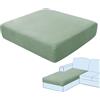 SHUOJIA Fodere per Cuscini per Divani, Protezioni per Cuscini per Sedili in Tessuto di Velluto Elasticizzato,Cuscino per Divano Fodera per mobili Coprisedile per Divano (Green,Chaise Longue)
