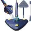 MF artSHOP Mocio Lavapavimenti Triangolare Girevole 360° con Asta Allungabile, Scopa Autostrizzante Microfibra per Pavimenti, Pareti e Soffitti