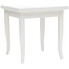 Vicentini arreda TAVOLO IN LEGNO ALLUNGABILE A LIBRO SHABBY CHIC LACCATO BIANCO (100x100 (200))
