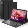 WINCHKING Tastiera per Lenovo Tab P12 Pro 12.7, Custodia Tastiera per Lenovo P12 2023, Cover Tastiera Italiano Magnetica Retroilluminata Bluetooth per Lenovo P12 Pro Tablet 12.7 pollici(TB370FU), Nero