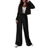 Yekdmxop Tailleur Donna Cerimonia Tute Complete Donna Comoda Maniche Lunghe Blazer a Maniche Lunghe+Pantaloni Ufficio Giacche Due Pezzi Elegante Autunno Inverno per Cerimonia per Matrimoni e Feste