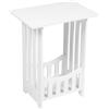ULTECHNOVO 12.58inch Piccoli Mobili per La Casa Mini Comodino Piccolo Tavolo Comodino Alto Comodini da Camera da Letto Piccoli Tavolini Bianca Tavola di Plastica in Legno PVC Centrale Piccola Libreria