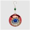 EDG Enzo De Gasperi Sfera Pallina per Albero di Natale Jewel 12cm Rosso Vetro