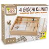 Teorema Giocattoli Teorema 40118 - Set di 4 Giochi, Shangai, Dadi, Carte, Domino