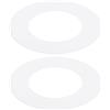 PATIKIL 2,76 ID 4,53 OD Zoccolo cerchio per Incassi Luce, 2pz Lucido Bianco Zoccolo Rifinitura cerchio Illuminazione Apparecchi per Soffitto Parete Incassi Lattina Faretto Incasso