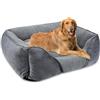 FURTIME Cuccia Cane Interno Taglia Grande, Cuccia per Cani XXL Lavabile, Cuscino per Cani Anti-ansia Durevole Antiscivolo, Letto Cane Morbido Confortevole Traspirante, 106x80x23cm
