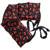 Giraffenland Cuscino termico con semi di ribes (65x15cm, cherry-black, 7 compartimenti con banda da legare) Caldo e freddo - microonde, forno e frigorifero