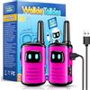 Adeokay Walkie-Talkie Bambini, Giochi Bambina 3 4 5 6 7 8 9 10 Anni Walkie-Talkie Bambini Ricaricabili Regali di Compleanno per Bambini Giocattoli Bambina 3-12 Anni Idee Regalo Bambina 3-10 Anni