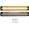 PICAA 2pz Ambra 12 LED Luci di D'avvertimento Emergenza Hazard Lampeggiante Luce Stroboscopica Universale per 12V-24V Fuoristrada Auto Camion Trattori Furgone Moto